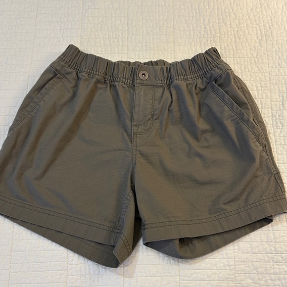 Prana Sz 2 Organic Cotton Shorts Elastic Waist Pockets Gorpcore Ecoconscious EUC - Picture 3 of 10